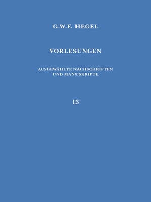 cover image of Vorlesungen über die Philosophie des Geistes